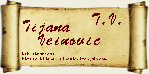 Tijana Veinović vizit kartica